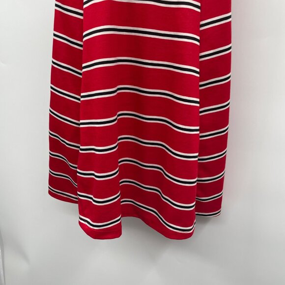 H&M Womens Striped Mini A-Line Dress Sleeveless Red/Multi Size 2 - Picture 3 of 9